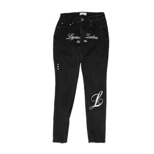 NWT Legend London Men’s Black Slim Graffiti Jeans W30 L32